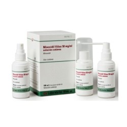 MINOXIDIL VIÑAS 50 MG/ML SOLUCIÓN CUTÁNEA 180 ML (3x60 ML)