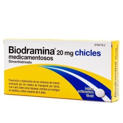 BIODRAMINA 20 MG 6 CHICLES MEDICAMENTOSOS