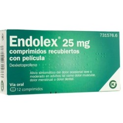 ENDOLEX 25 MG COMPRIMIDOS RECUBIERTOS CON PELÍCULA 12 COMPRIMIDOS