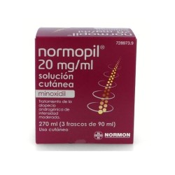 NORMOPIL 20 MG/ML SOLUCIÓN CUTANEA 270 ML (3X90 ML)