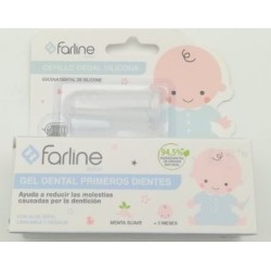 FARLINE GEL DENTAL PRIMEROS DIENTES + CEPILLO DEDAL SILICONA