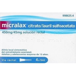 MICRALAX 4 CÁNULAS VIA RECTAL