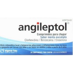 ANGILEPTOL SABOR MENTA-EUCALIPTO 30 COMPRIMIDOS PARA CHUPAR