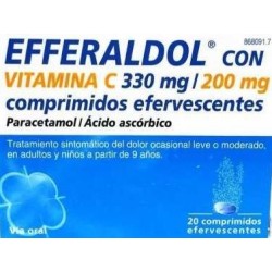 EFFERALDOL CON VITAMINA C 330 MG/200 MG 20 COMPRIMIDOS EFERVESCENTES