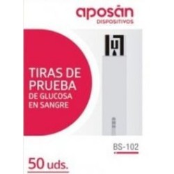 TIRAS REACTIVAS DE GLUCOSA EN SANGRE APOSAN 50 UNIDADES BS-102