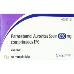 PARACETAMOL AUROVITAS SPAIN 650 MG 40 COMPRIMIDOS