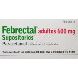 FEBRECTAL ADULTOS 600 MG 6 SUPOSITORIOS