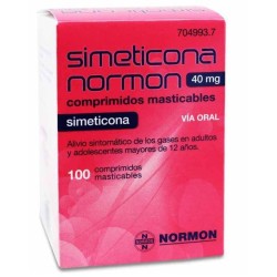 SIMETICONA NORMON 40 MG 100 COMPRIMIDOS MASTICABLES