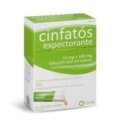 CINFATÓS EXPECTORANTE 10 MG+100 MG SOLUCIÓN ORAL EN SOBRES 18 SOBRES