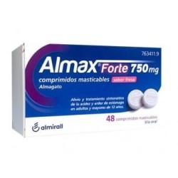 ALMAX FORTE 750 MG 48 COMPRIMIDOS MASTICABLES SABOR FRESA