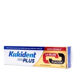 KUKIDENT PROPLUS CREMA ADHESIVA PRÓTESIS DENTALES COMPLETAS O PARCIALES TAMAÑO AHORRO 60G